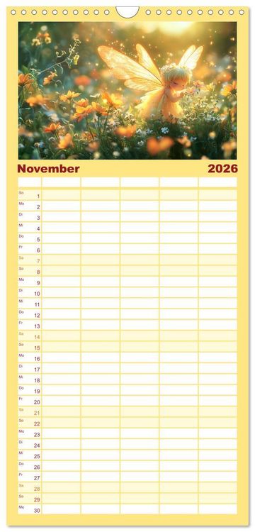 Produktbild: Familienplaner 2026 - Zauberhaftes Elfenland. Die duftige Welt der Naturgeister mit 5 Spalten (Wandkalender, 21 x 45 cm) CALVENDO