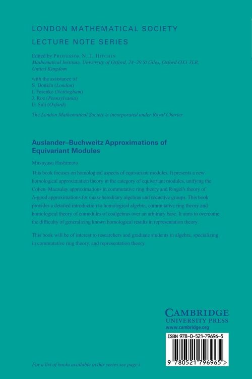 Produktbild: Auslander-Buchweitz Approximations of Equivariant Modules