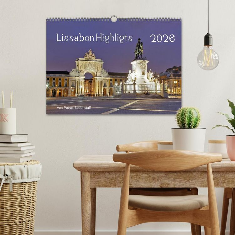 Produktbild: Lissabon Highlights von Petrus Bodenstaff (Wandkalender 2026 DIN A3 quer), CALVENDO Monatskalender