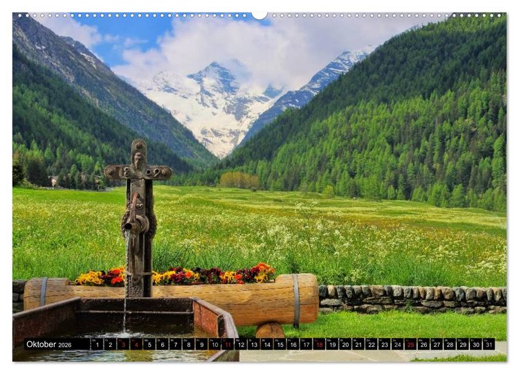 Produktbild: Aostatal (hochwertiger Premium Wandkalender 2026 DIN A2 quer), Kunstdruck in Hochglanz