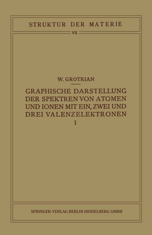 Produktbild: Graphische Darstellung der Spektren von Atomen und Ionen mit Ein, Zwei und Drei Valenzelektronen