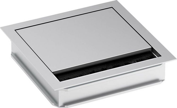 Produktbild: Bachmann 930.310 Kabeldurchf&uuml;hrung quadratisch Klemm-&Oslash; (max.) 5 mm Aluminium Silber (matt, eloxiert) 1 St.