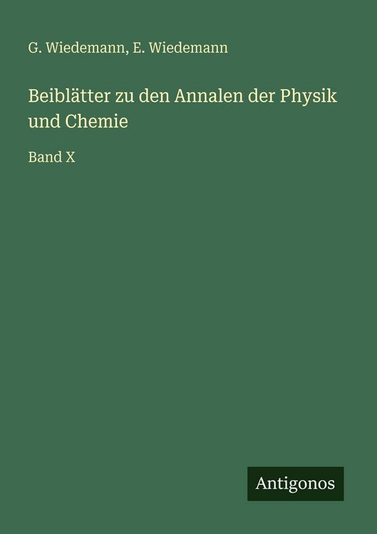 Produktbild: Beibl&auml;tter zu den Annalen der Physik und Chemie