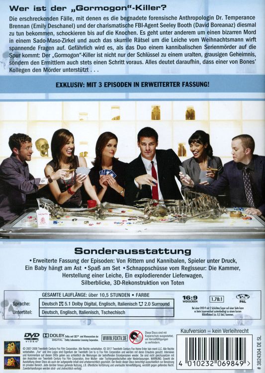 Produktbild: Bones - Season 3 [4 DVDs]