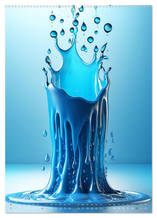 Produktbild: Splish! Splash! DROP ART (Wandkalender 2026 DIN A2 hoch), CALVENDO Monatskalender