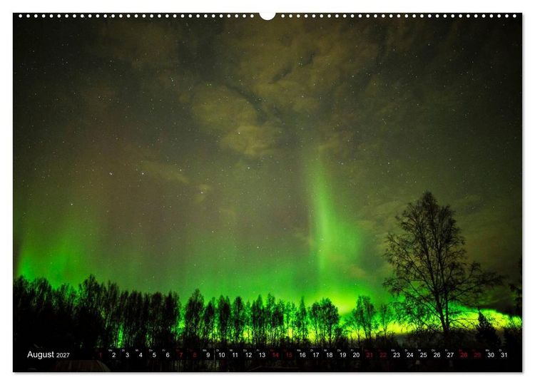 Produktbild: Aurora in Alaska (Wandkalender 2027 DIN A2 quer), CALVENDO Monatskalender