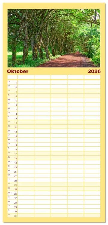 Produktbild: Familienplaner 2026 - Entdecke Galapagos mit 5 Spalten (Wandkalender, 21 x 45 cm) CALVENDO