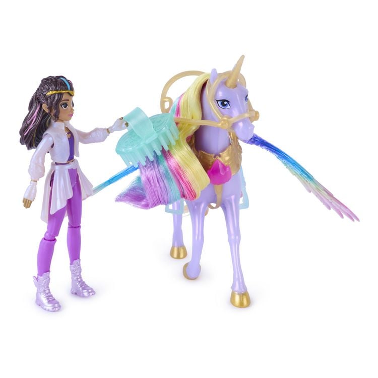 Produktbild: Unicorn Academy - Wing Magic Sophia & Wildstar Spielset, Einhorn-und-Puppe-Set mit Fl&uuml;geln, Alicorn mit Reiterin & Zubeh&ouml;r, ab 4 J.