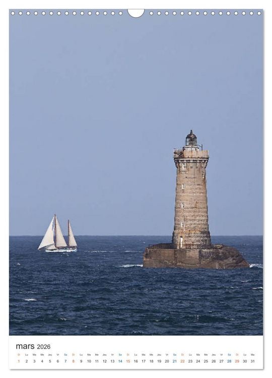 Produktbild: Phares du Finist&egrave;re (Calendrier mural 2026 DIN A3 horizontal), CALVENDO calendrier mensuel