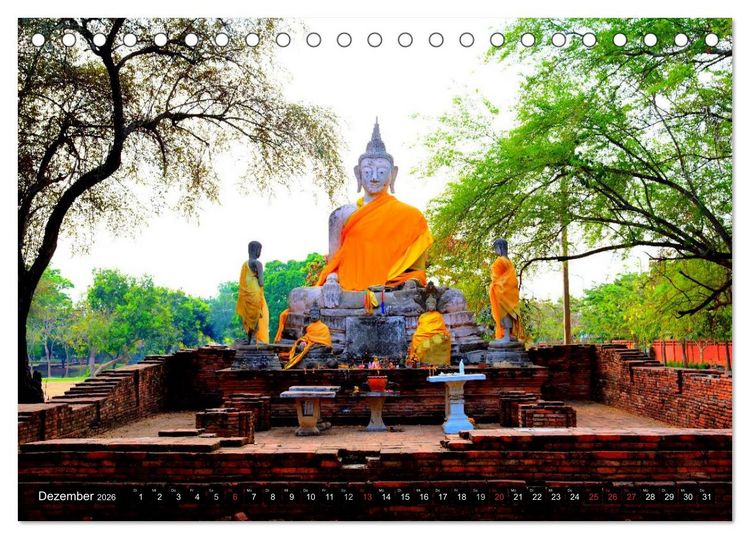 Produktbild: Ayutthaya - Thailands alte Hauptstadt (Tischkalender 2026 DIN A5 quer), CALVENDO Monatskalender