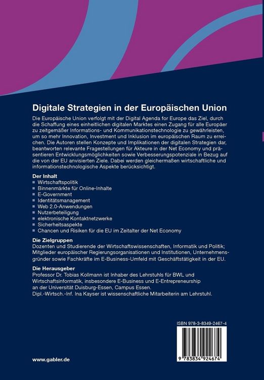 Produktbild: Digitale Strategien in der Europ&auml;ischen Union