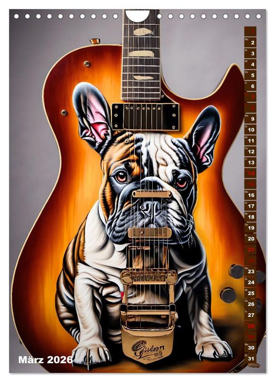 Produktbild: Traumhafte Gitarren (Wandkalender 2026 DIN A4 hoch), CALVENDO Monatskalender