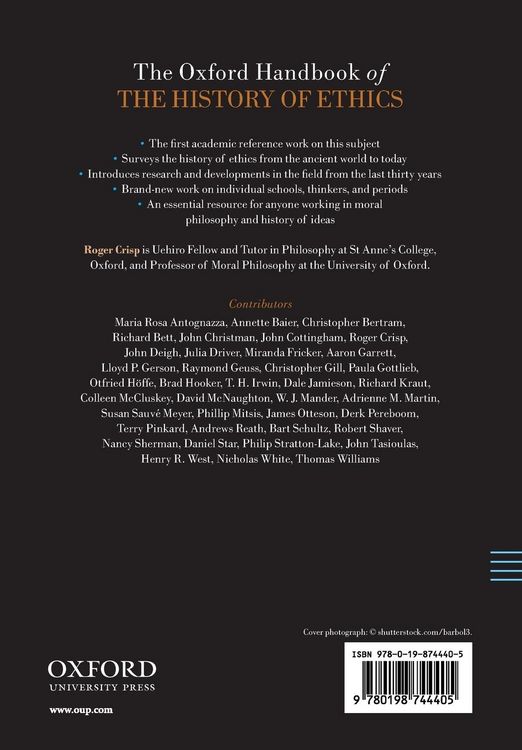 Produktbild: The Oxford Handbook of the History of Ethics