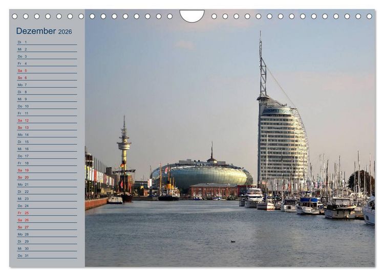 Produktbild: BREMERHAVEN - 2026 (Wandkalender 2026 DIN A4 quer), CALVENDO Monatskalender