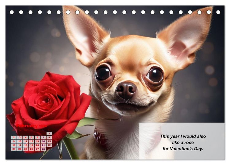 Produktbild: Great fun for Chihuahua lovers (Desk Calendar 2026 DIN A5 landscape), CALVENDO 12 Month DeskCalendar