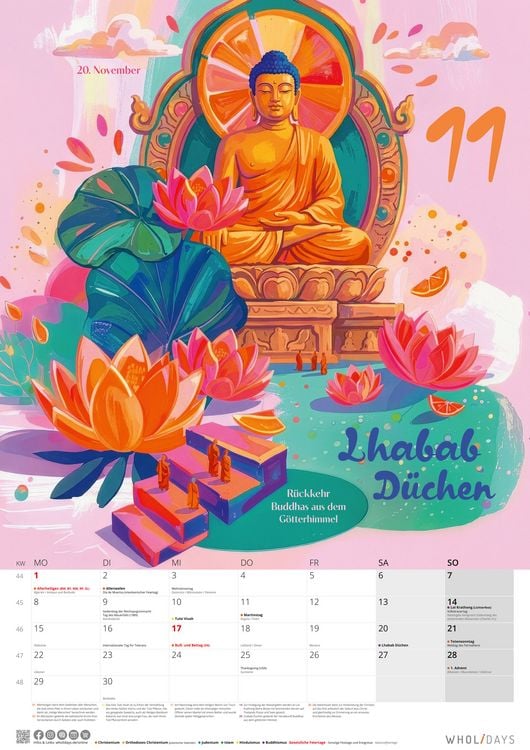 Produktbild: wholidays Kalender 2027