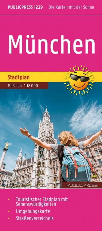 Produktbild: Publicpress Stadtplan M&uuml;nchen 1:18.000