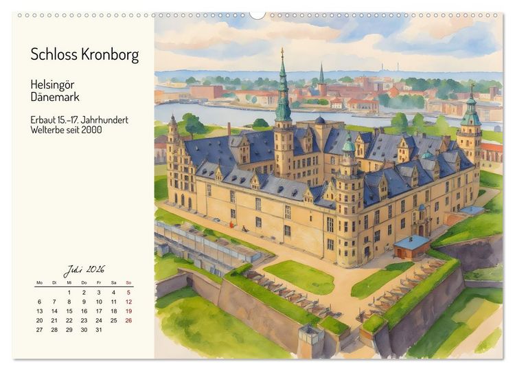 Produktbild: Welterbest&auml;tten von der Antike bis in die Neuzeit (hochwertiger Premium Wandkalender 2026 DIN A2 quer), Kunstdruck in Hochglanz