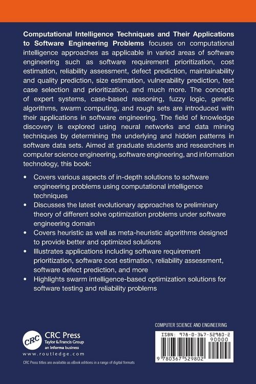 Produktbild: Computational Intelligence Techniques and Their Applications to Software Engineering Problems