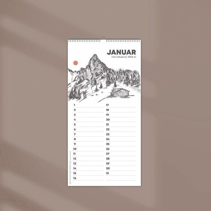 Produktbild: Kleiner Geburtstagskalender "Chiemgauer Alpen", ohne Jahreszahl