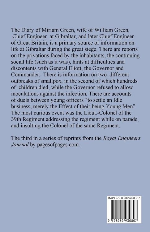 Produktbild: A Lady's Experiences in the Great Siege of Gibraltar (1779-83)