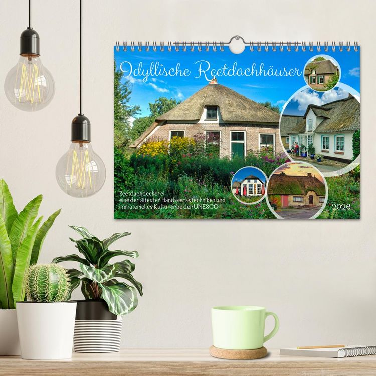 Produktbild: Idyllische Reetdachh&auml;user (Wandkalender 2026 DIN A4 quer), CALVENDO Monatskalender