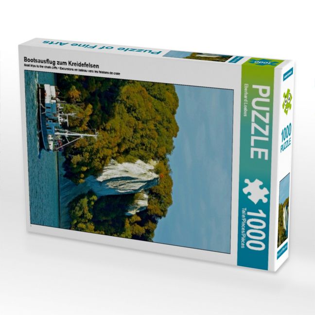 Produktbild: CALVENDO Puzzle Bootsausflug zum Kreidefelsen | 1000 Teile Lege-Gr&ouml;&szlig;e 64x48cm Foto-Puzzle f&uuml;r gl&uuml;ckliche Stunden