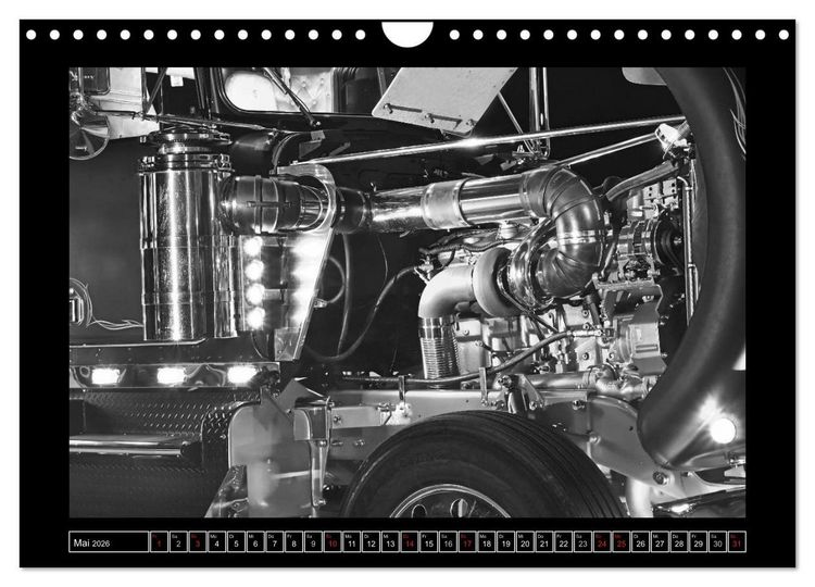 Produktbild: Kenworth W900A EXTHD - in schwarzwei&szlig; (Wandkalender 2026 DIN A4 quer), CALVENDO Monatskalender