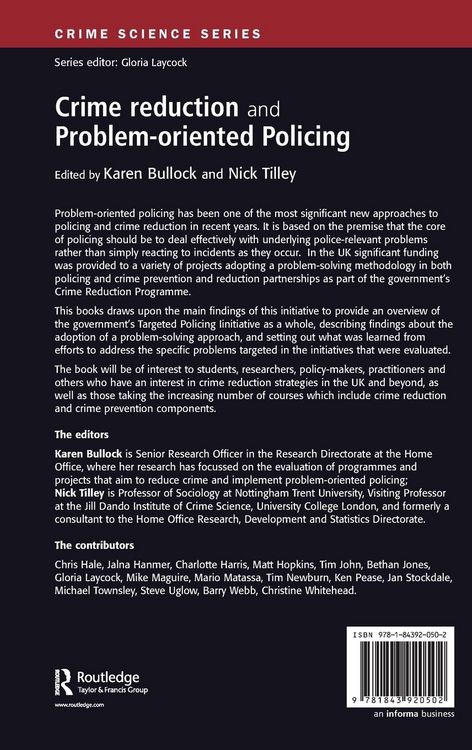 Produktbild: Crime Reduction and Problem-oriented Policing