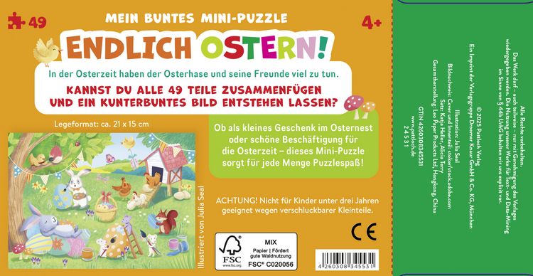 Produktbild: Mein buntes Mini-Puzzle &ndash; Endlich Ostern!