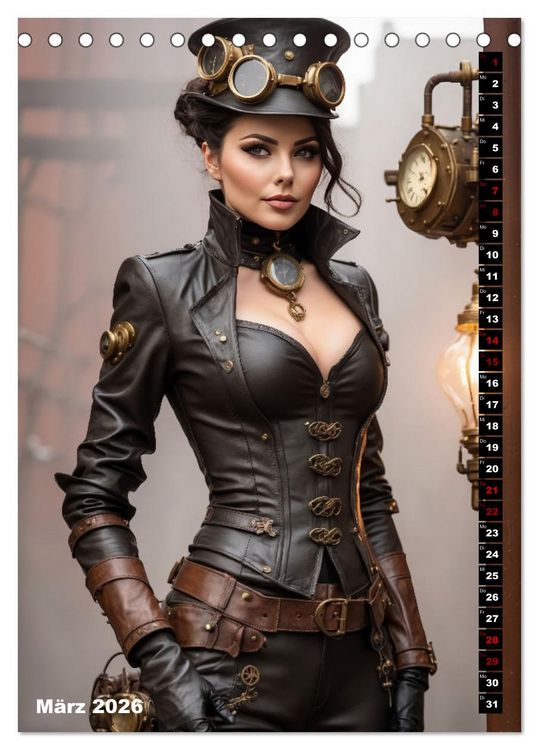 Produktbild: Steampunk Divas (Tischkalender 2026 DIN A5 hoch), CALVENDO Monatskalender