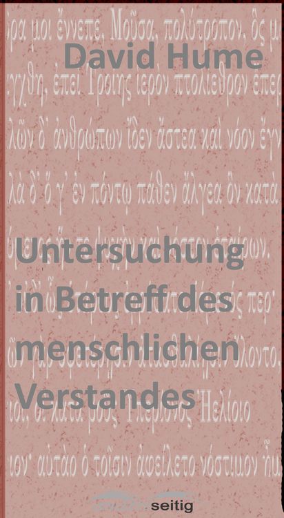 Produktbild: Untersuchung in Betreff des menschlichen Verstandes
