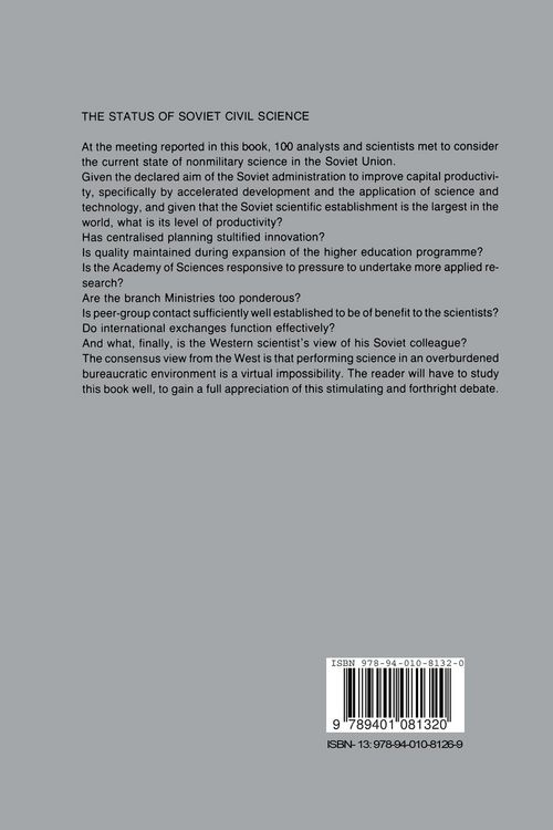 Produktbild: The Status of Soviet Civil Science