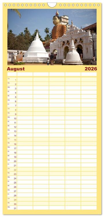 Produktbild: Familienplaner 2026 - Siddhartha Gautama - Buddha mit 5 Spalten (Wandkalender, 21 x 45 cm) CALVENDO