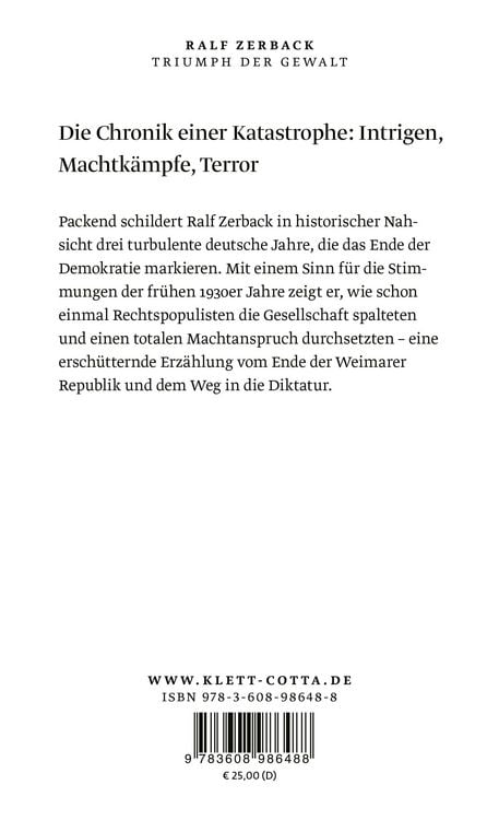 Produktbild: Triumph der Gewalt