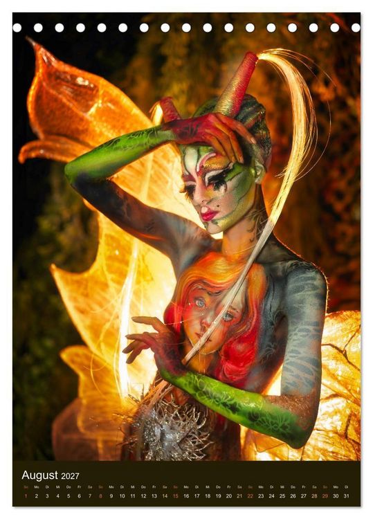 Produktbild: Bodypainting Adventures (Tischkalender 2027 DIN A5 hoch), CALVENDO Monatskalender