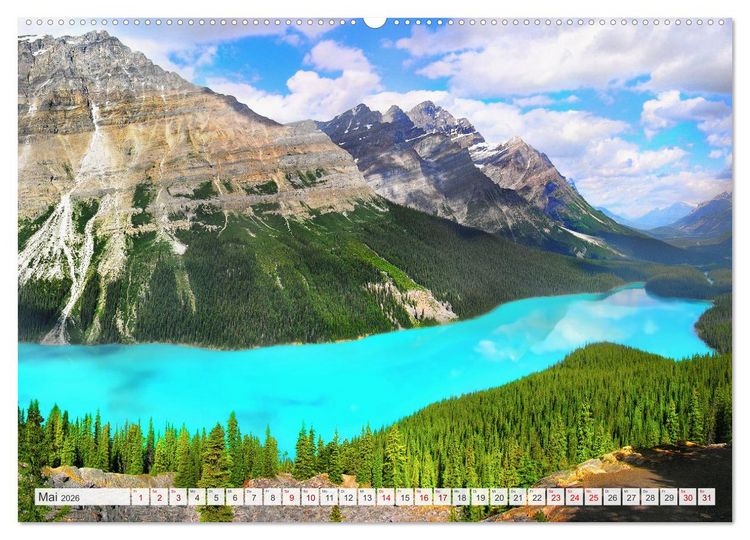 Produktbild: Kanada, Touristenziele in Alberta und British Columbia (hochwertiger Premium Wandkalender 2026 DIN A2 quer), Kunstdruck in Hochglanz
