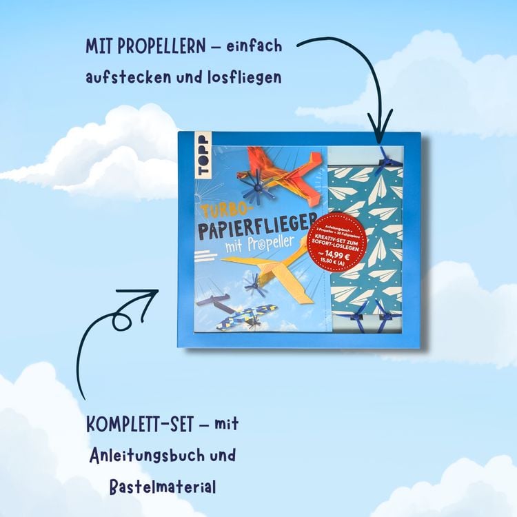 Produktbild: Kreativ-Set Turbo-Papierflieger mit Propeller