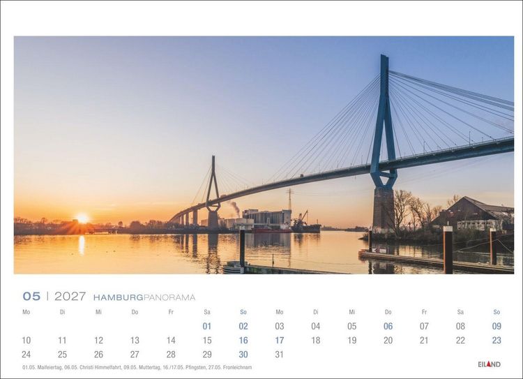 Produktbild: Hamburg Panorama-Postkartenkalender 2027