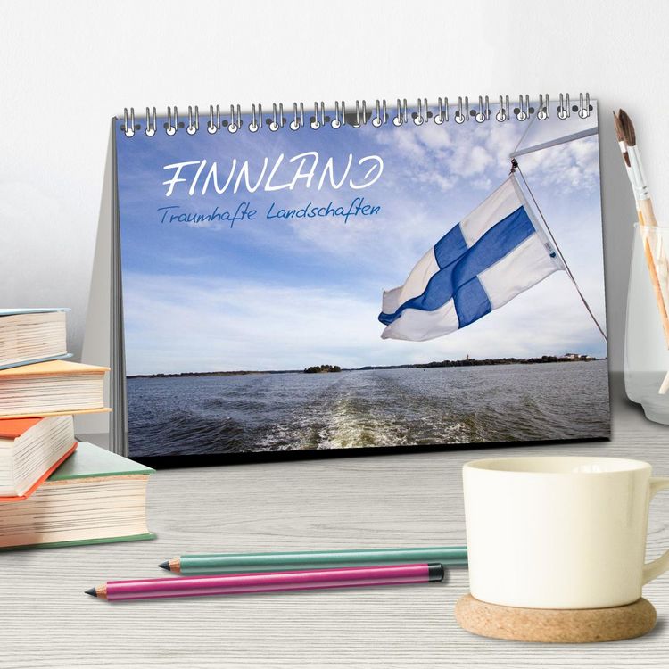 Produktbild: FINNLAND &ndash; Traumhafte Landschaften (CH - Version) (Tischkalender 2026 DIN A5 quer), CALVENDO Monatskalender