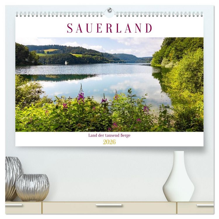 Produktbild: Sauerland - Land der tausend Berge (hochwertiger Premium Wandkalender 2026 DIN A2 quer), Kunstdruck in Hochglanz