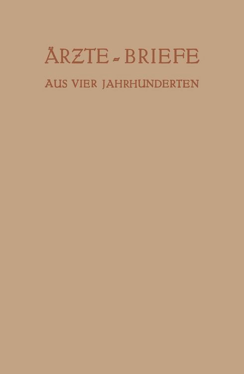 Produktbild: &Auml;rzte - Briefe aus Vier Jahrhunderten