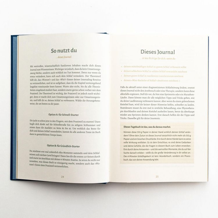 Produktbild: Das 6-Minuten-Schlaftagebuch