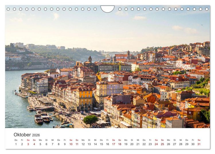 Produktbild: Porto - Eine Liebeserkl&auml;rung (Wandkalender 2026 DIN A4 quer), CALVENDO Monatskalender