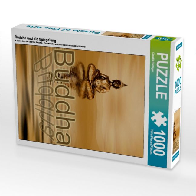 Produktbild: CALVENDO Puzzle Buddha und die Spiegelung | 1000 Teile Lege-Gr&ouml;&szlig;e 64x48cm Foto-Puzzle f&uuml;r gl&uuml;ckliche Stunden