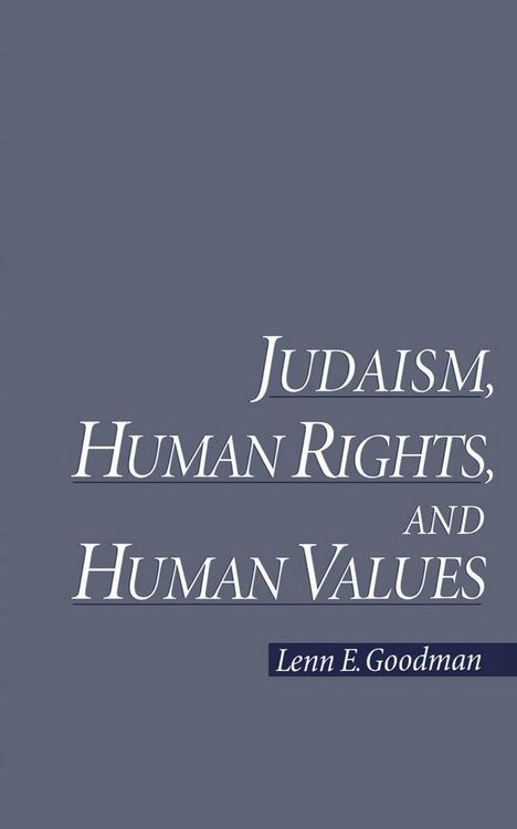 Produktbild: Judaism, Human Rights, and Human Values