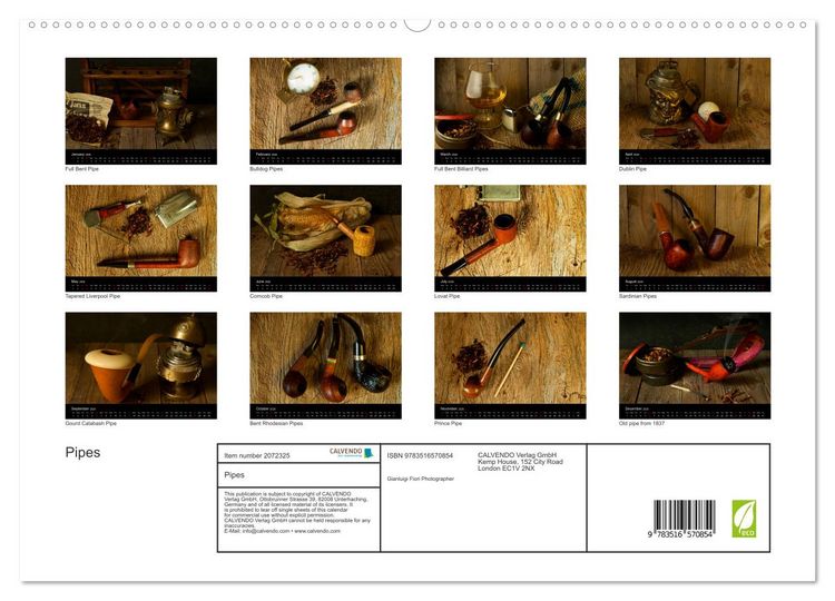 Produktbild: Pipes (High Quality Premium Wall Calendar 2026 DIN A2 landscape),CALVENDO 12 Month Wall Calendar