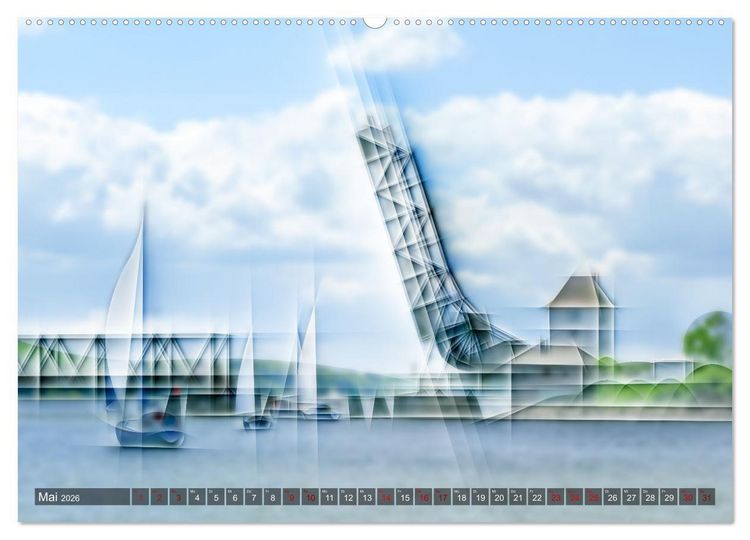 Produktbild: Digital - Kubistisch - Piktorial (Wandkalender 2026 DIN A2 quer), CALVENDO Monatskalender