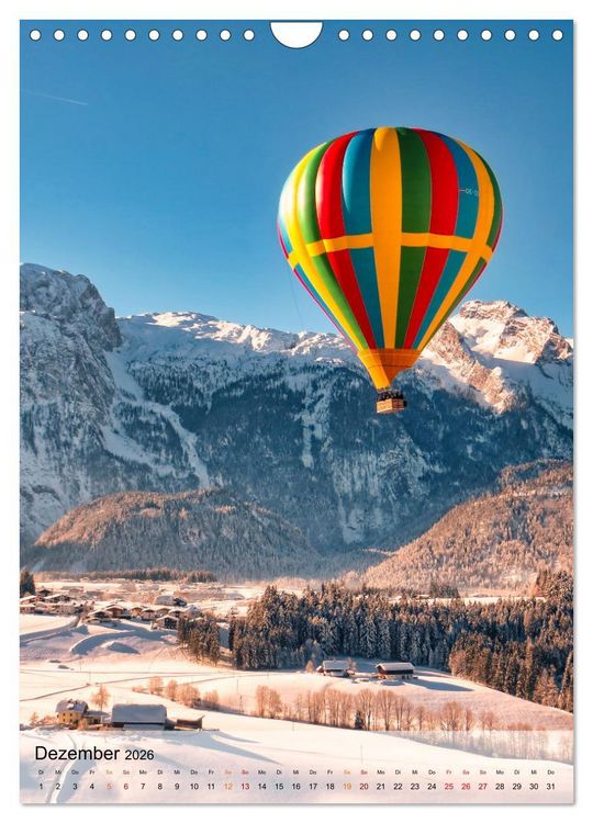 Produktbild: Ballon fahren - mein Traum (Wandkalender 2026 DIN A4 hoch), CALVENDO Monatskalender