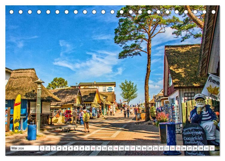 Produktbild: Prerow auf dem Dar&szlig; - Sehnsuchtsort an der Ostsee (Tischkalender 2026 DIN A5 quer), CALVENDO Monatskalender